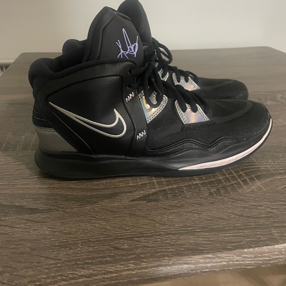 Nike Kyrie Infinity Black and Silver High-Top Sneakers